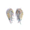 Nana Watanabe Women's Blue Shrimps Embroidery Earrings - Aqua In Blue