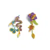 Nana Watanabe Women's Garden Embroidery Earrings - Purple In Purple