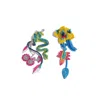 Nana Watanabe Women's Garden Embroidery Earrings - Yellow In Yellow
