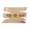 Nana Watanabe Women's Neutrals Watcher Embroidered Scarf - Khaki
