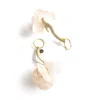 Nana Watanabe Women's Neutrals / White Fragrant Vines Embroidery Earrings - Ivory