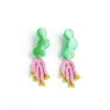 Nana Watanabe Women's Noi Embroidery Earrings - Green In Green