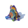 Nana Watanabe Women's Pink / Purple Land Embroidery Butterfly - Purple In Multi