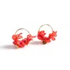 Nana Watanabe Women's Pink / Purple Swell Embroidery Earrings - Pink