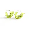 Nana Watanabe Women's Swell Embroidery Earrings - Lime Green