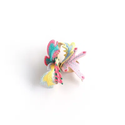 Nana Watanabe Women's Wetland Embroidery Earring - Pink