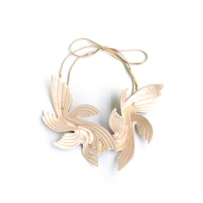 Nana Watanabe Women's White Joy Embroidery Necklace - Ivory