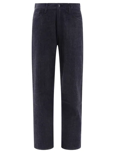 Nanamica Navy Straight Jeans In Blue