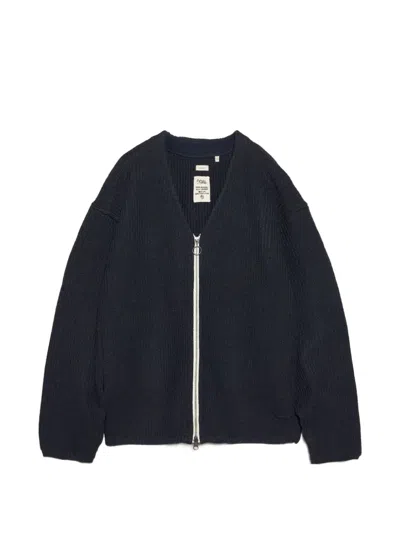 Nanamica Ooal 5g Zipper Cardigan In Black