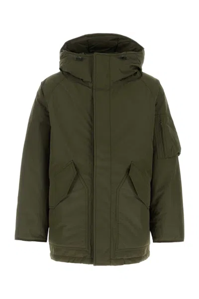 Nanamica Army Green Polyester Down Jacket In Khakigreen