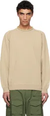 Nanamica Beige 12g Crew Neck Sweater In Ivory