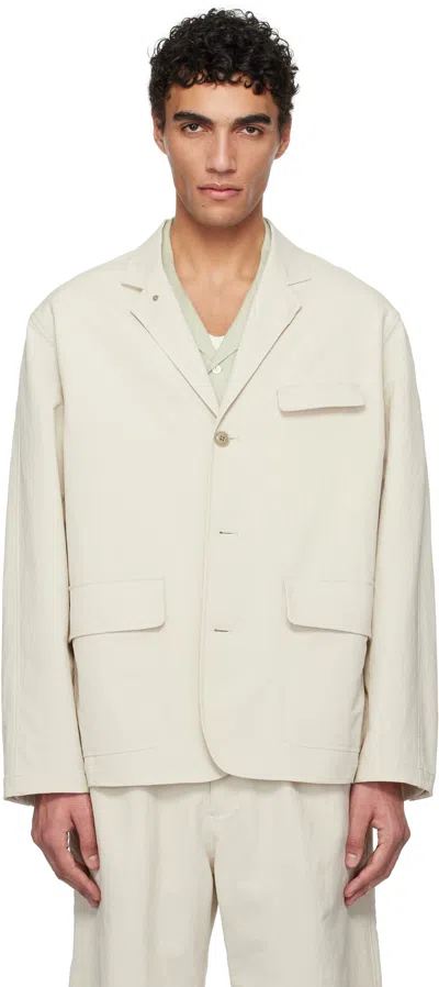 Nanamica Beige Alphadry Club Blazer In Dry Sand