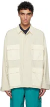 Nanamica Beige Alphadry Utility Jacket In Dry Sand