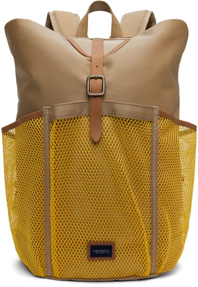 Nanamica Beige & Yellow Water-repellent Backpack In Be Beige