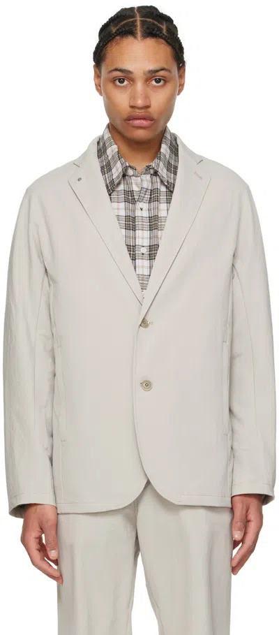 Nanamica Beige Club Blazer In Ph Pale Gray