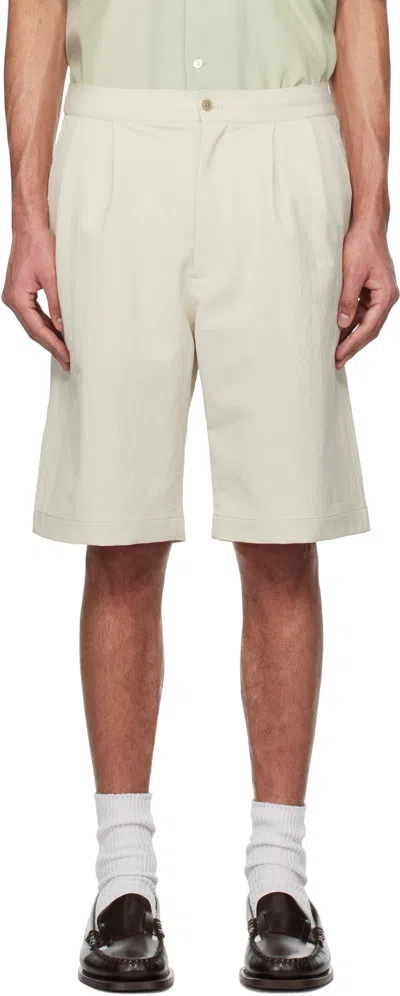 Nanamica Beige Double Pleats Shorts In Dry Sand