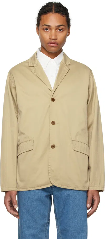 Nanamica Beige Three-button Blazer In Kk Khaki