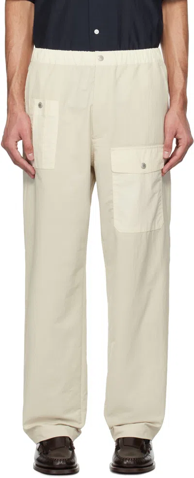 Nanamica Beige Wide Cargo Pants In Dry Sand