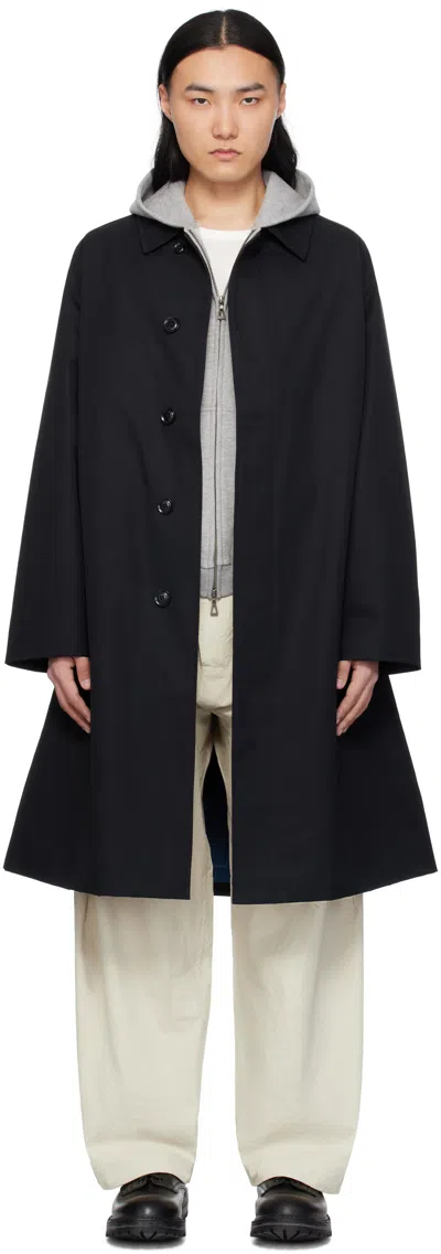 Nanamica Black 2l Cotton Gore-tex Balmacaan Coat