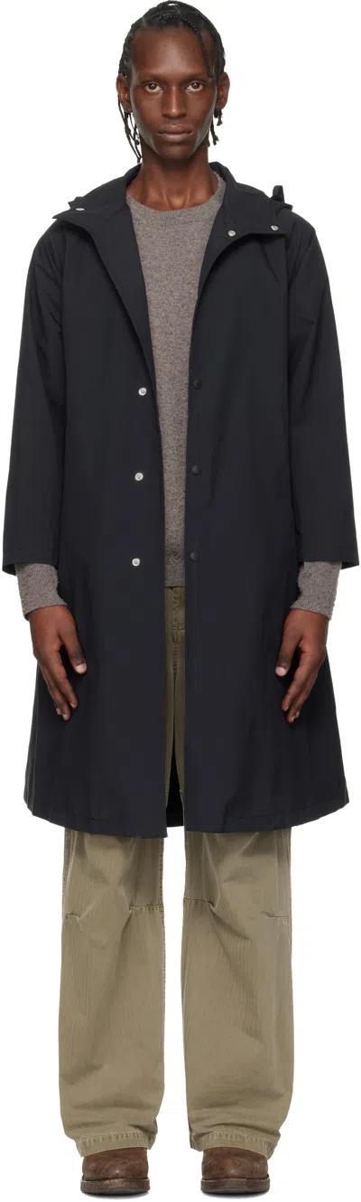 Nanamica Black 2l Nylon Gore-tex Hooded Coat