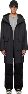 Nanamica Black 3l Pertex Shield 2way Travel Coat In Black