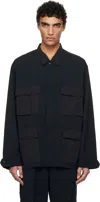 Nanamica Black Alphadry Utility Jacket In Black