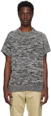 Nanamica Paper Knit Vest In Charcoal
