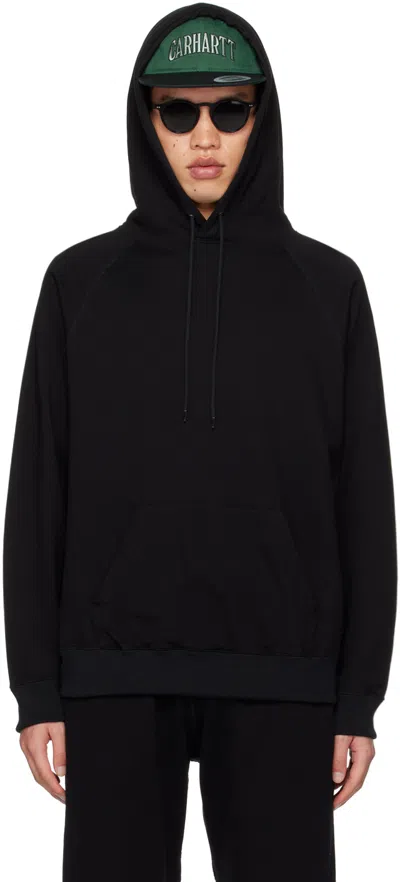 Nanamica Black Paneled Hoodie In K Black
