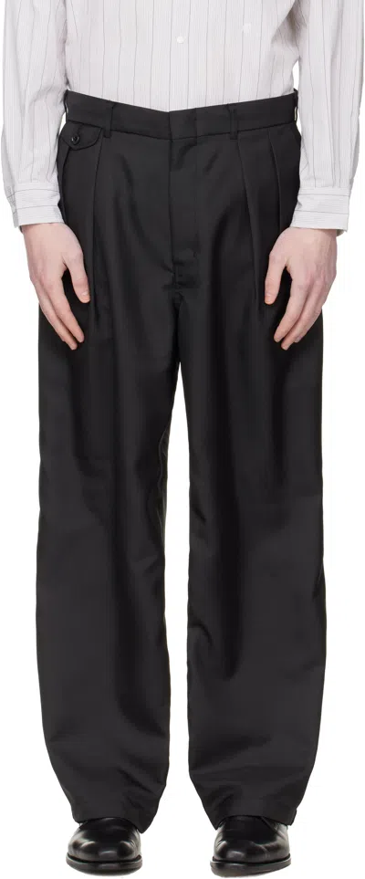 Nanamica Black Polyester Twill Club Trousers