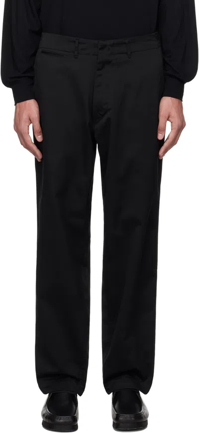 Nanamica Black Double Pleated Chino Trousers