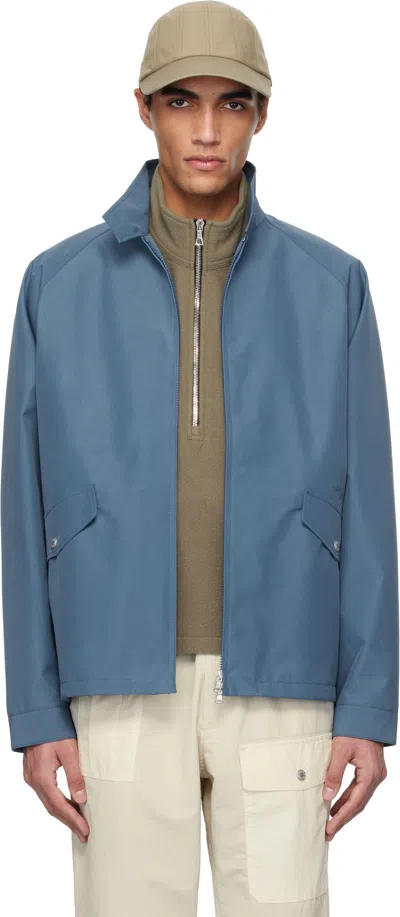 Nanamica Blue 2l Gore-tex Crew Jacket In Sax