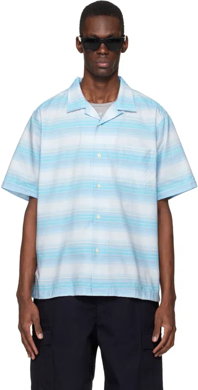 Nanamica Open Collar Pique Short-sleeve Shirt In Multi