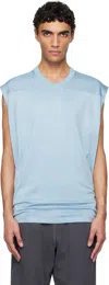 Nanamica Blue Rayon Cotton N/s Tank Top In Blue