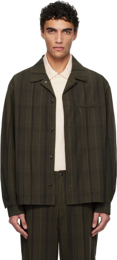 Nanamica Brown Plaid Dock Jacket