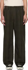 Nanamica Brown Plaid Dock Trousers In Brown