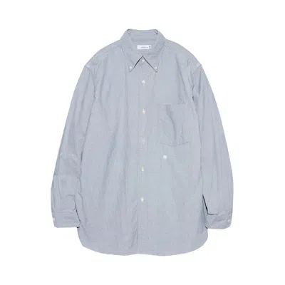 Pre-owned Nanamica Button Down Wind Shirt 'greyish Navy' | Blue | Men's Size Xl