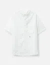 Nanamica Button Down Wind Short Sleeve Shirt In White