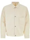 Nanamica Off-white Cropped Denim Jacket In Neutrals