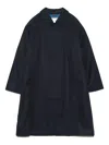 Nanamica Buttoned Coat In Blue
