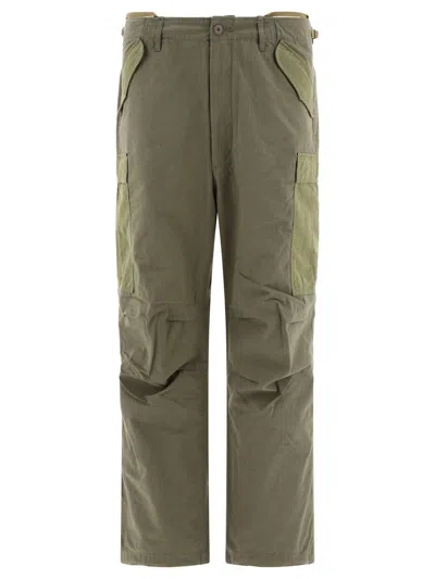 Nanamica Cargo Trousers With Drawstring In Green