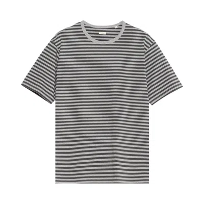 Pre-owned Nanamica Coolmax Stripe Jersey Tee 'mix Grey' | Men's Size Xl In Gray