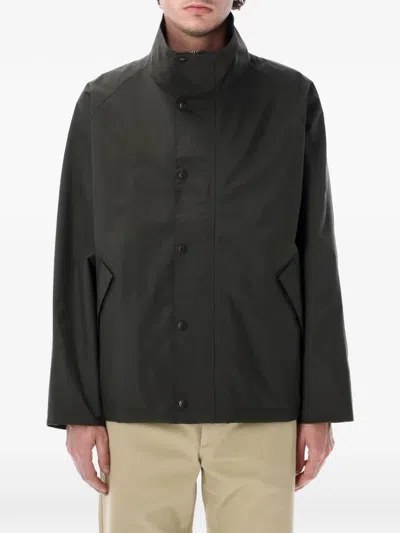 Nanamica Corduroy-collar Raglan-sleeve Coat In Animal Print