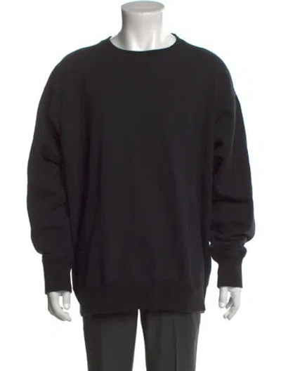 Pre-owned Nanamica Crew Neck Long Sleeve Sweatshirt In Black