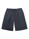 Nanamica Double-pleat Chino Shorts In Blue