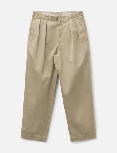Nanamica Double Pleated Chino Pants In Nude