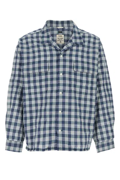 Nanamica Embroidered Cotton Blend Oversize Shirt In Blue