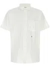 Nanamica Button Down Wind Short Sleeve Shirt In White