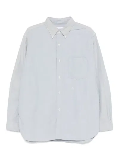 Nanamica Embroidered-logo Shirt In Blue