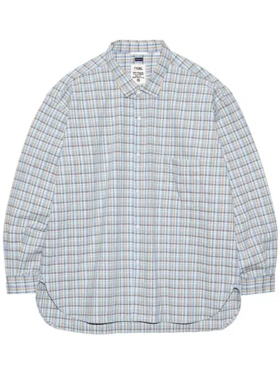 Nanamica Euro Check Shirt In 蓝色