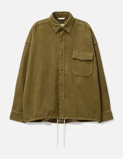 Nanamica Flannel Cpo Shirt Jacket In Beige